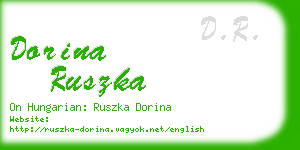 dorina ruszka business card